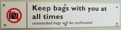 bags will be confiscated