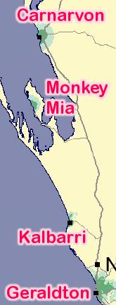 map of 'phone coverage near Monkey Mia