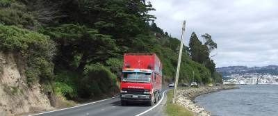 peninsula road with truck